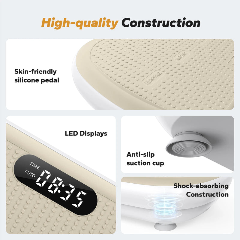 MERACH Vibration Plate – Bluetooth, Silicone Pedals, Weight Loss