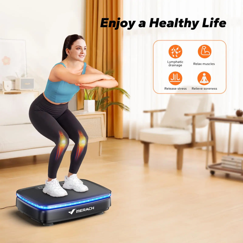 MERACH Vibration Plate – Whole Body Workout & Lymphatic Drainage