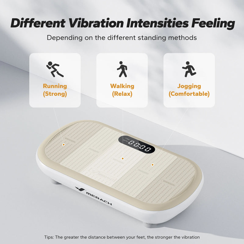 MERACH Vibration Plate – Bluetooth, Silicone Pedals, Weight Loss