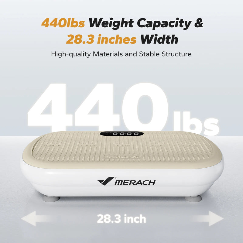 MERACH Vibration Plate – Bluetooth, Silicone Pedals, Weight Loss