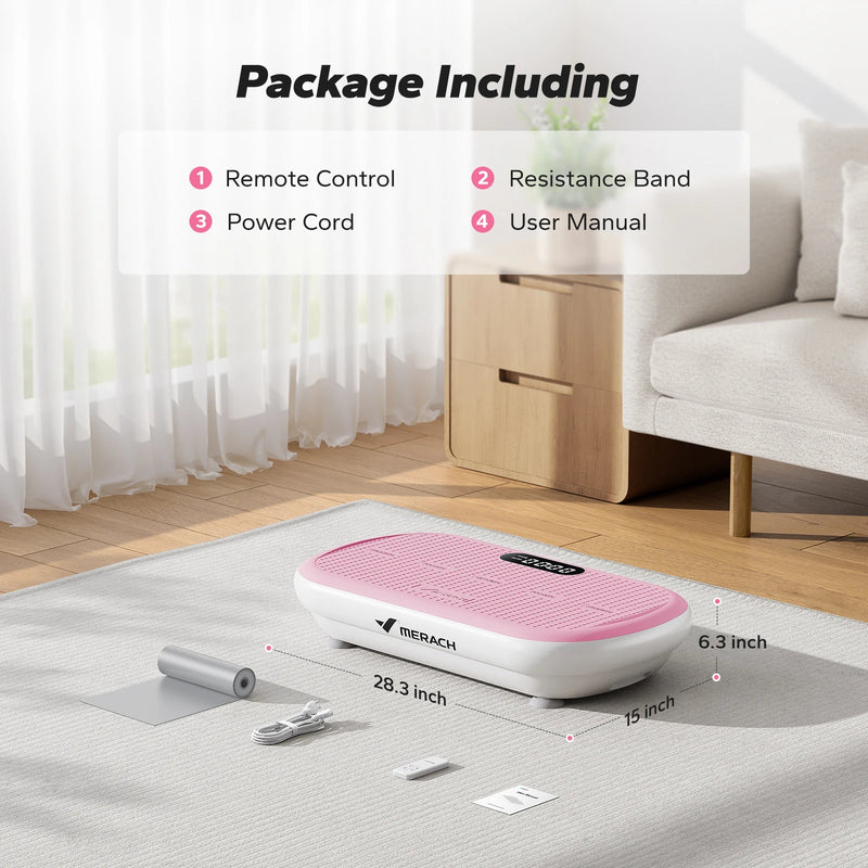 MERACH Vibration Plate – Bluetooth, Silicone Pedals, Weight Loss