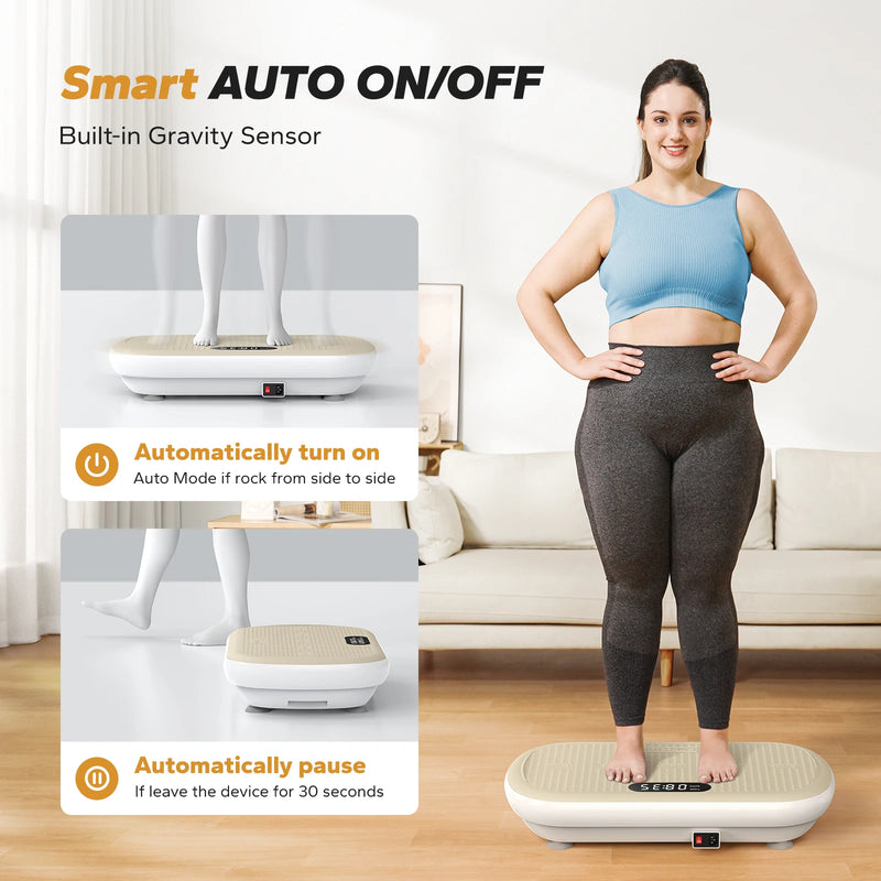MERACH Vibration Plate – Bluetooth, Silicone Pedals, Weight Loss