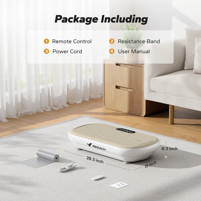 MERACH Vibration Plate – Bluetooth, Silicone Pedals, Weight Loss