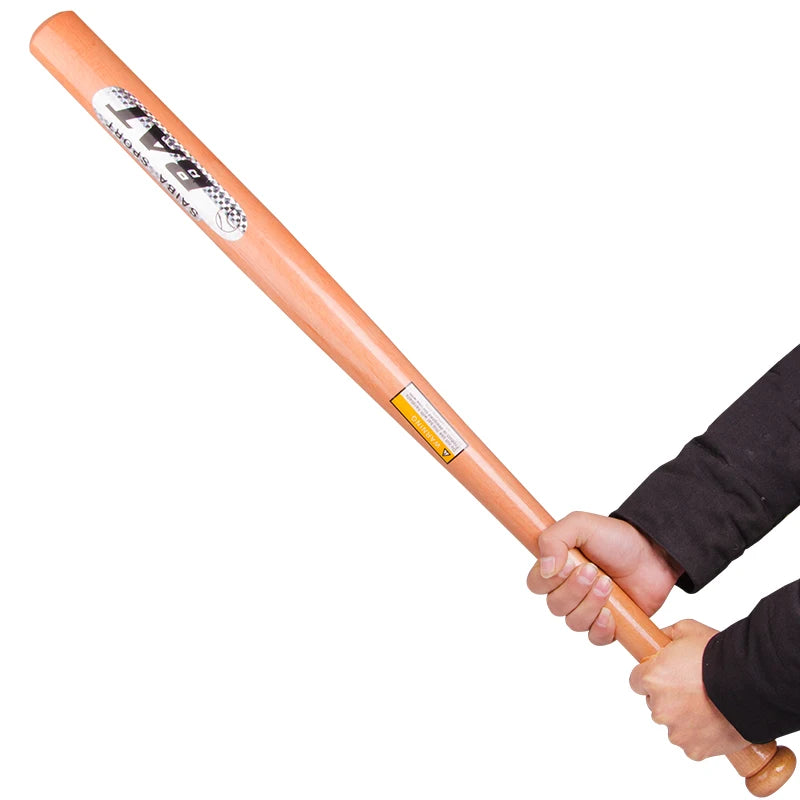 Solid Wood Baseball Bat 53–83cm – Pro Stick for Sport & Defense