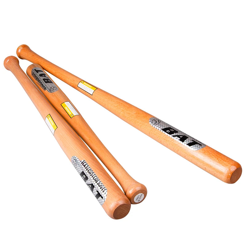 Solid Wood Baseball Bat 53–83cm – Pro Stick for Sport & Defense