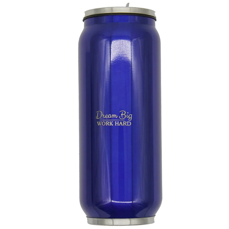 Stainless Steel Thermos Can with Straw – 300/500ml Insulated