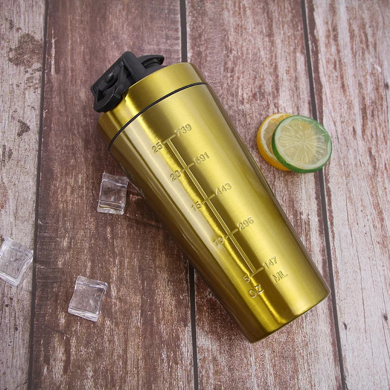 740ml Stainless Steel Protein Shaker Bottle – BPA-Free Gym Use