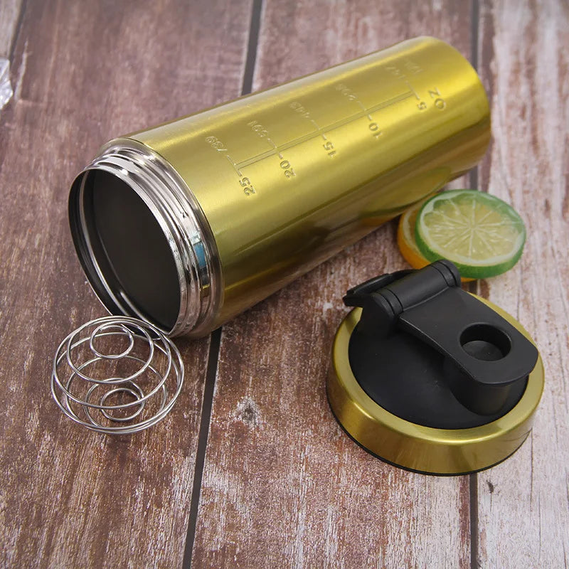 740ml Stainless Steel Protein Shaker Bottle – BPA-Free Gym Use