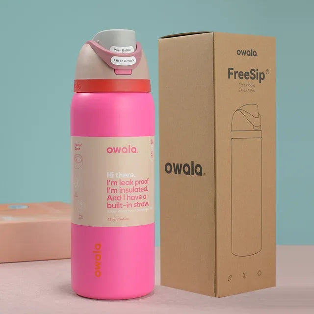 2024 Owala Insulated Stainless Steel Water Bottle with Straw