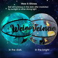 Glow-in-the-Dark Basketball – PU Soft Leather, Anti-Skid, Sizes 5-7