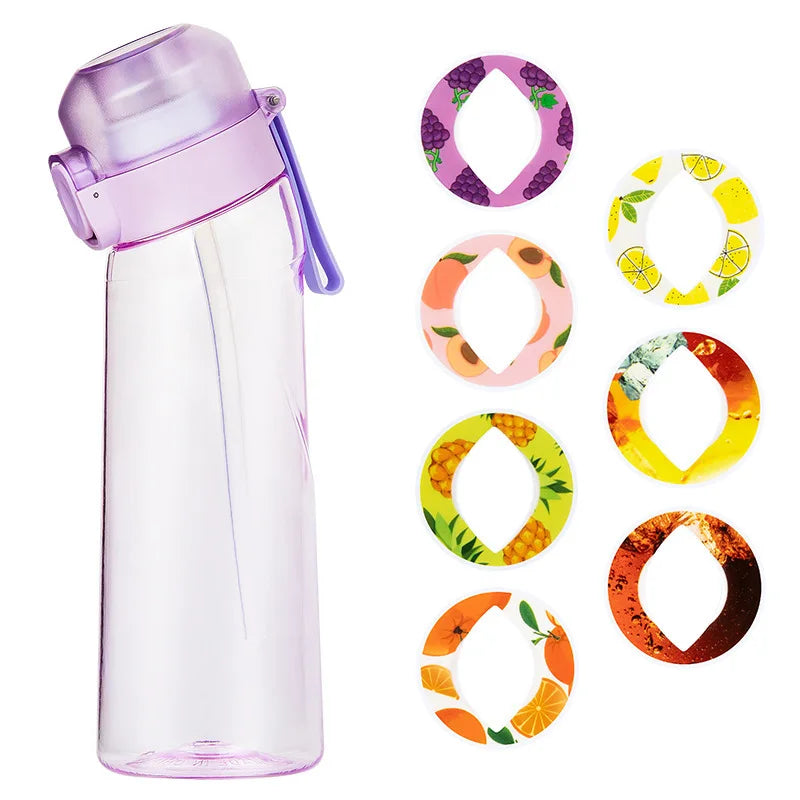 650ml Flavored Sports Water Bottle with 7 Fruit Pods – Outdoor & Fitness