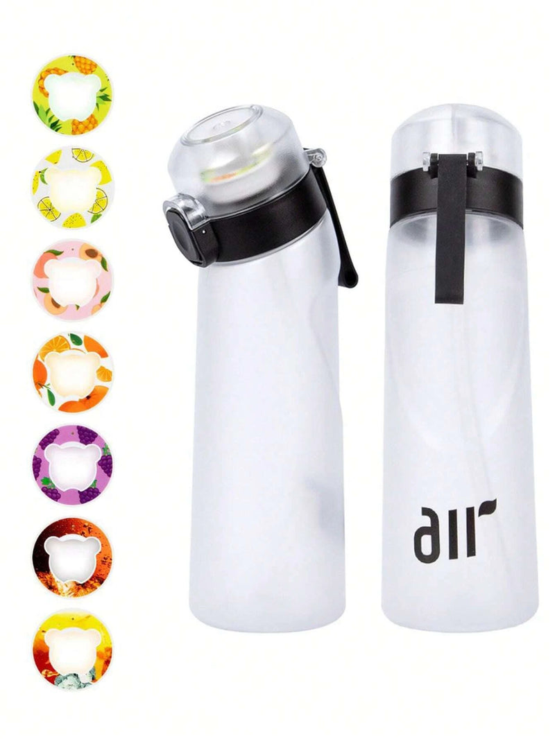 1pc Air Water Bottle with Straw & Flavor Pods – Leak Proof