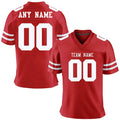 Custom Black Red Football Jersey – Personalized for All Ages