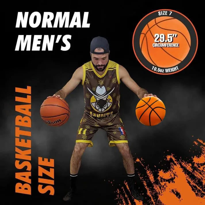 Grooved Silent Basketball Size 7 – Airless Foam for Quiet Play