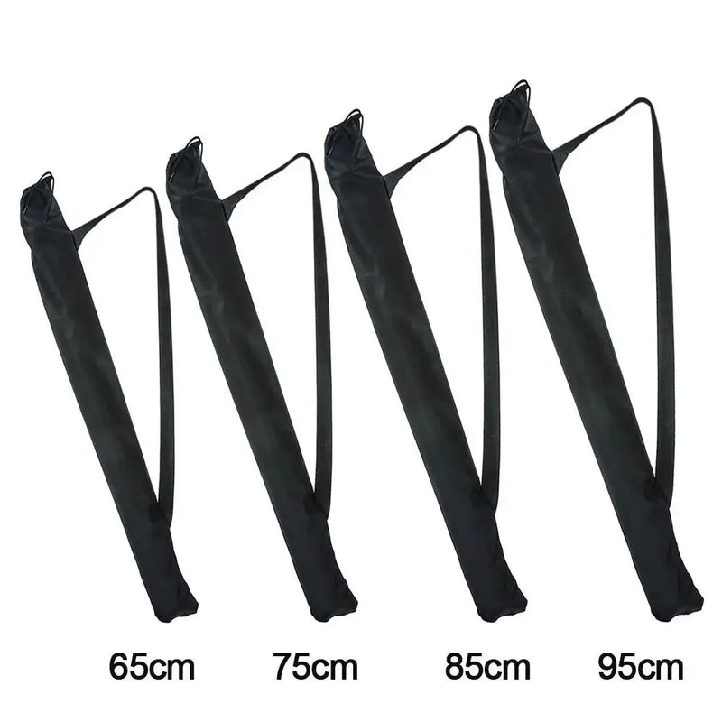 Foldable Black Storage Bag with Strap for Rods or Bats