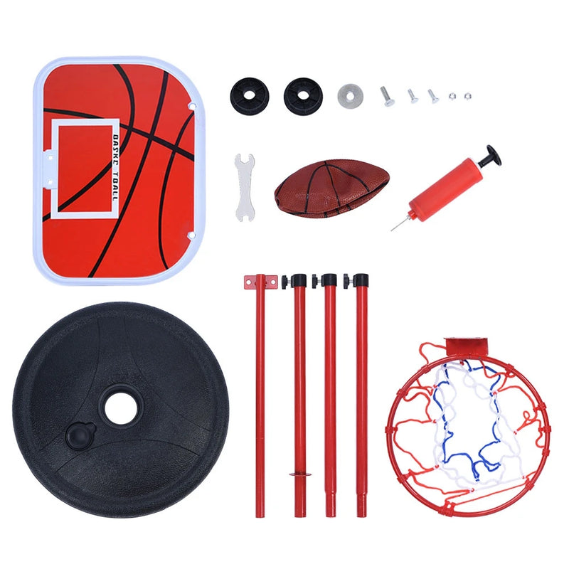 Adjustable Basketball Hoop System with Stand, Backboard & Net