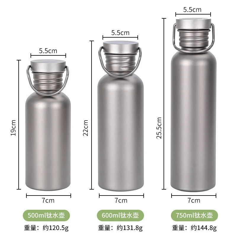 Titanium Water Bottle – Outdoor, Camping, Sports & Hiking