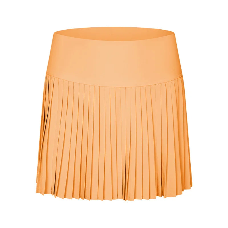 Women's High-Waist Tennis Skirt with Pockets & Quick-Dry