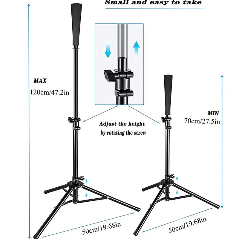 Adjustable Baseball Batting Tee Tripod for Training Practice