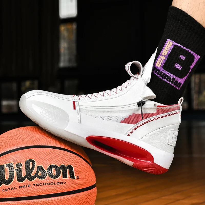 Hot Sale Men's Breathable High Top Basketball Training Sneakers