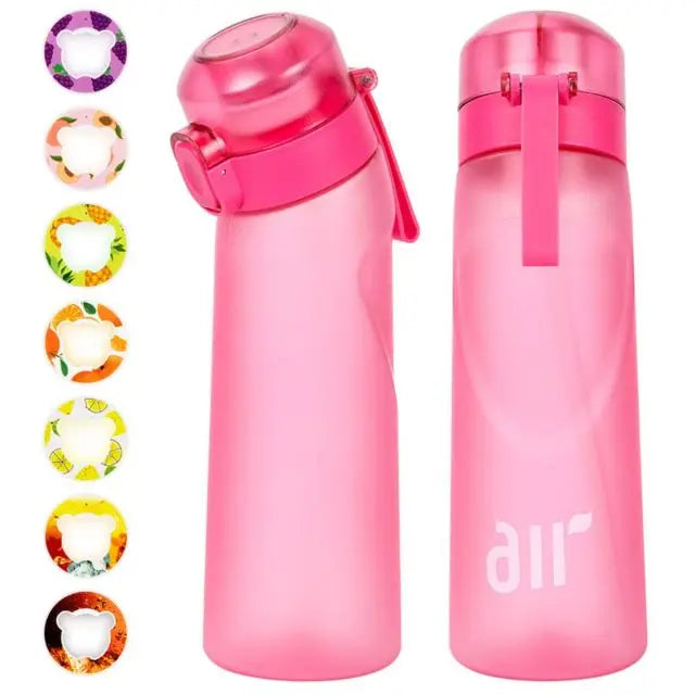 1pc Air Water Bottle with Straw & Flavor Pods – Leak Proof