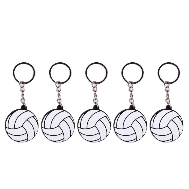 5Pcs Volleyball Keychains Pendant Gift for Fans & Parties