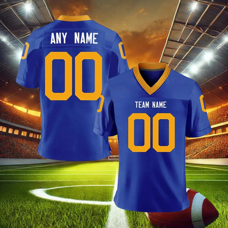 Custom Navy Football Jersey – Personalized Team Uniform Gift