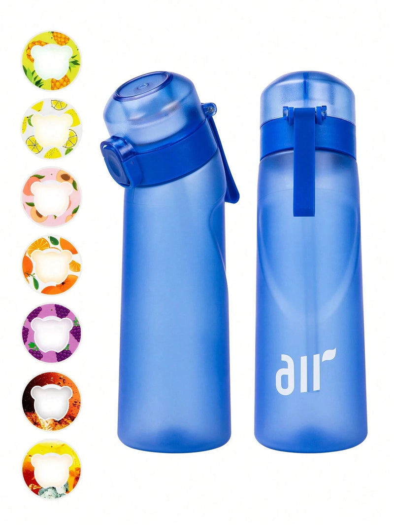 1pc Air Water Bottle with Straw & Flavor Pods – Leak Proof