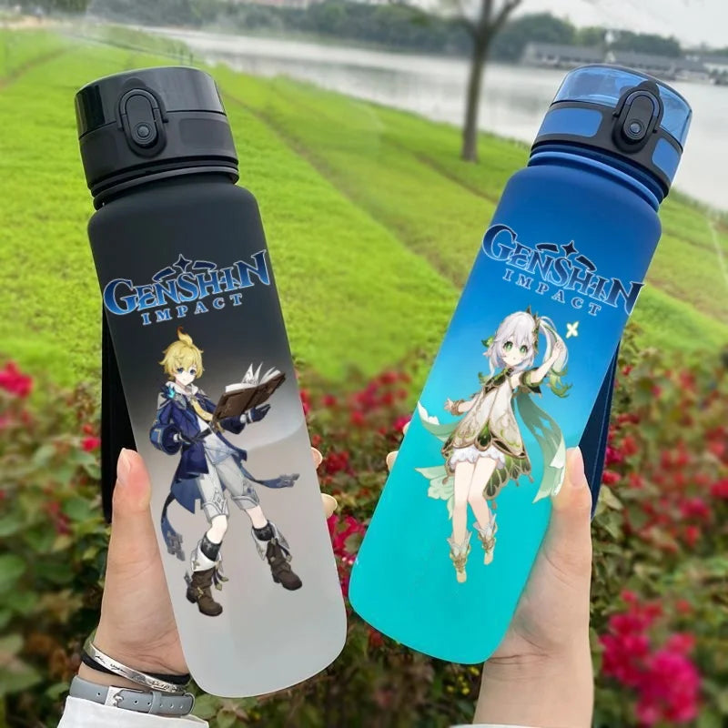 650ML Genshin Impact Sports Water Bottle – Portable & Anti-drip