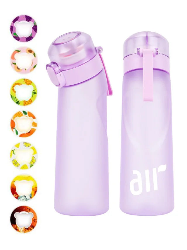 1pc Air Water Bottle with Straw & Flavor Pods – Leak Proof