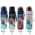 650ML Genshin Impact Sports Water Bottle – Portable & Anti-drip