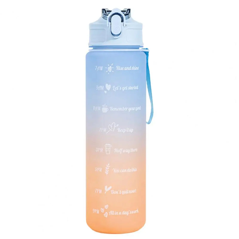 750ML Gradient Drinking Bottle - Leak-Proof, Travel Straw Jug