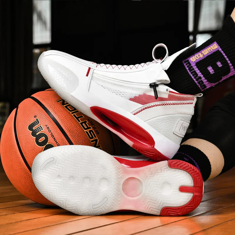 Hot Sale Men's Breathable High Top Basketball Training Sneakers