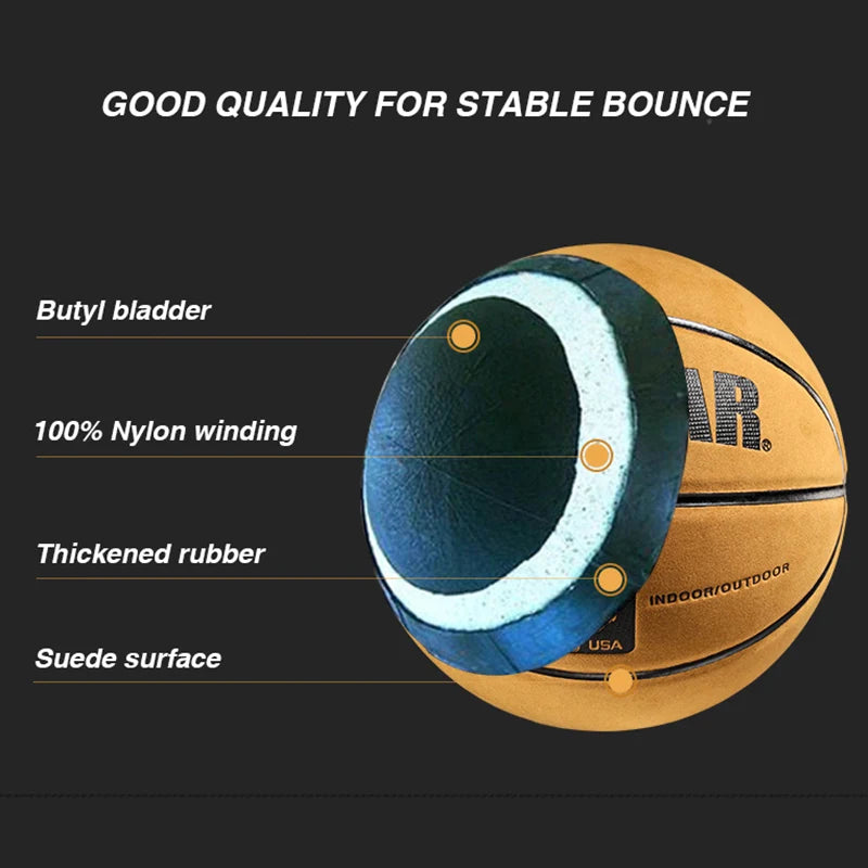 Soft Microfiber Basketball Size 7 – Waterproof & Anti-Slip