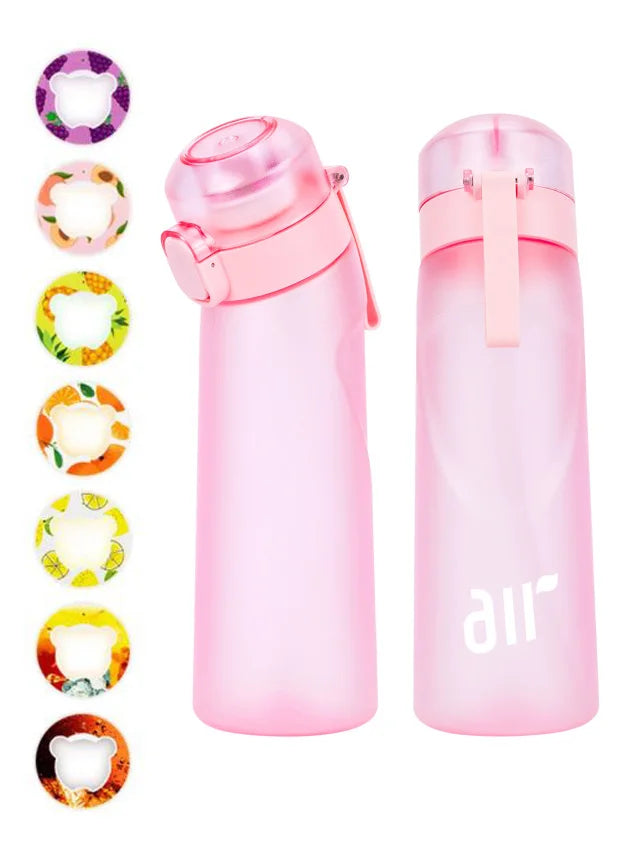 1pc Air Water Bottle with Straw & Flavor Pods – Leak Proof
