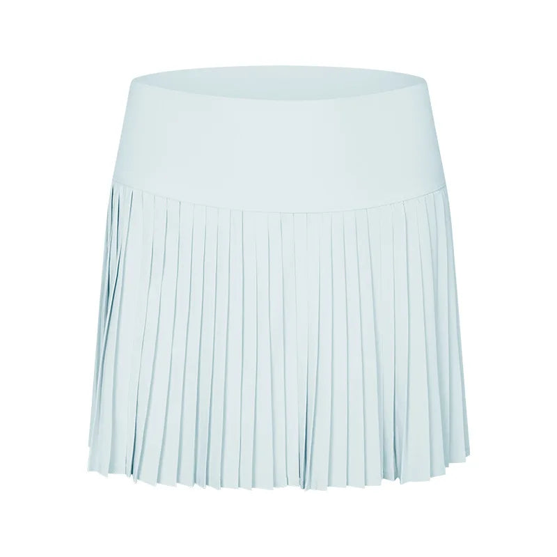 Women's High-Waist Tennis Skirt with Pockets & Quick-Dry