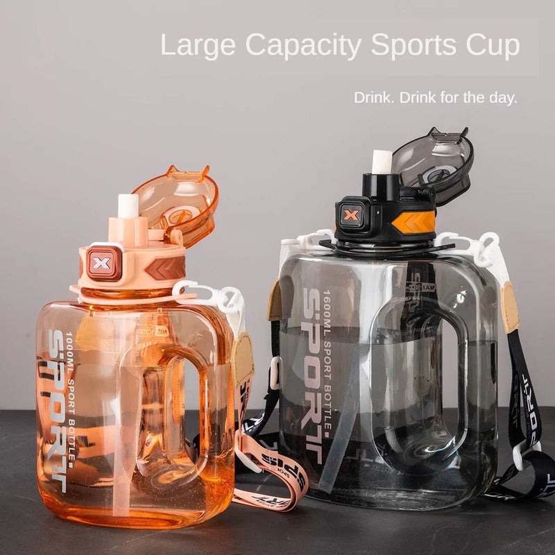 1/1.6/2L Large Capacity Sports Water Bottle – Heat Resistant