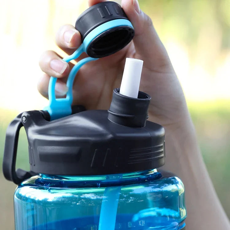 2L/3L Large Gym Water Bottle with Straw – BPA-Free & Durable