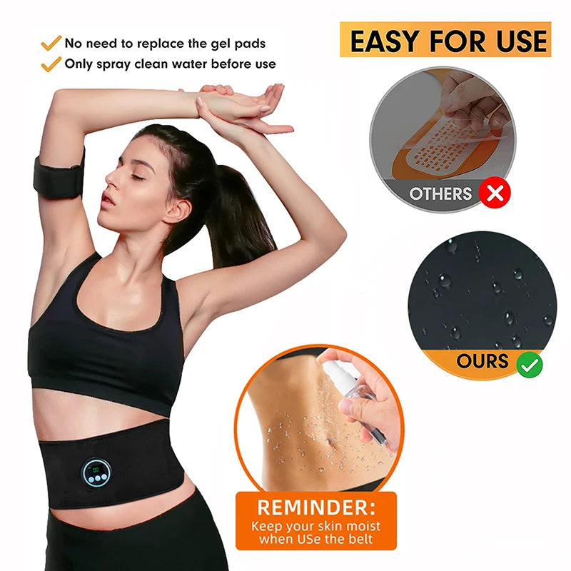 Vibration Abdominal Muscle Stimulator – EMS Abs Trainer Belt