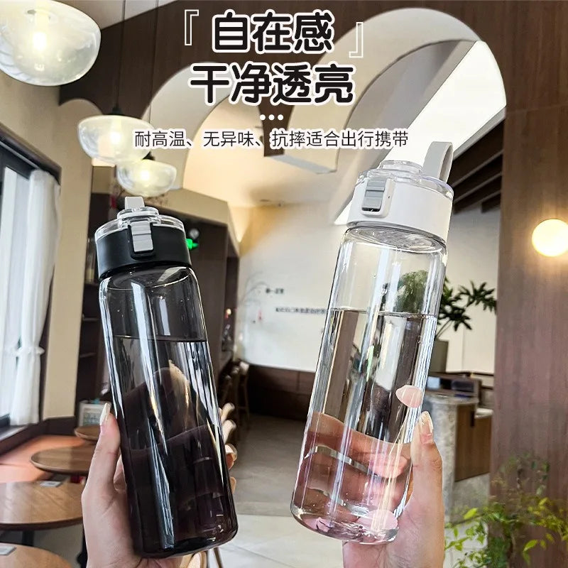 550/700ml Portable Water Bottle with Time Marker – Plastic