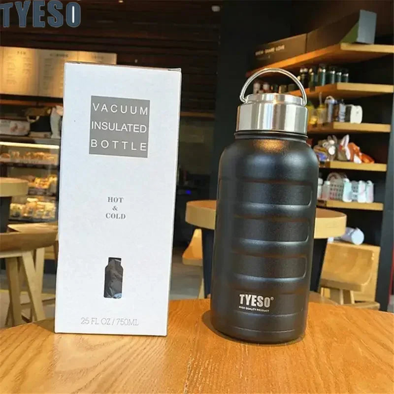 Tyeso Double Wall Stainless Steel Thermos – Large Capacity