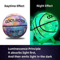 Glow-in-the-Dark Basketball – PU Soft Leather, Anti-Skid, Sizes 5-7