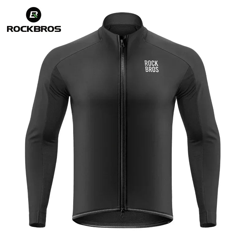 ROCKBROS Men's Thermal Fleece Windproof Cycling Jacket