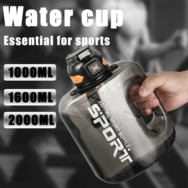 1/1.6/2L Large Capacity Sports Water Bottle – Heat Resistant