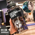 2L/3L Large Gym Water Bottle with Straw – BPA-Free & Durable