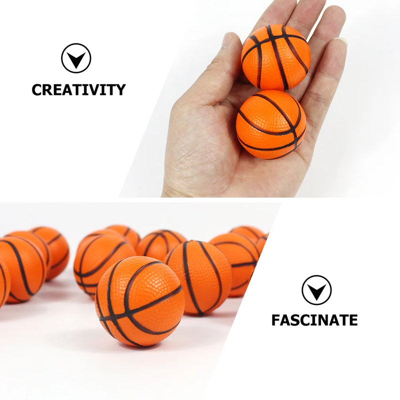 24 Pcs Mini Squeeze Basketballs – Pool & Indoor Sports Toys
