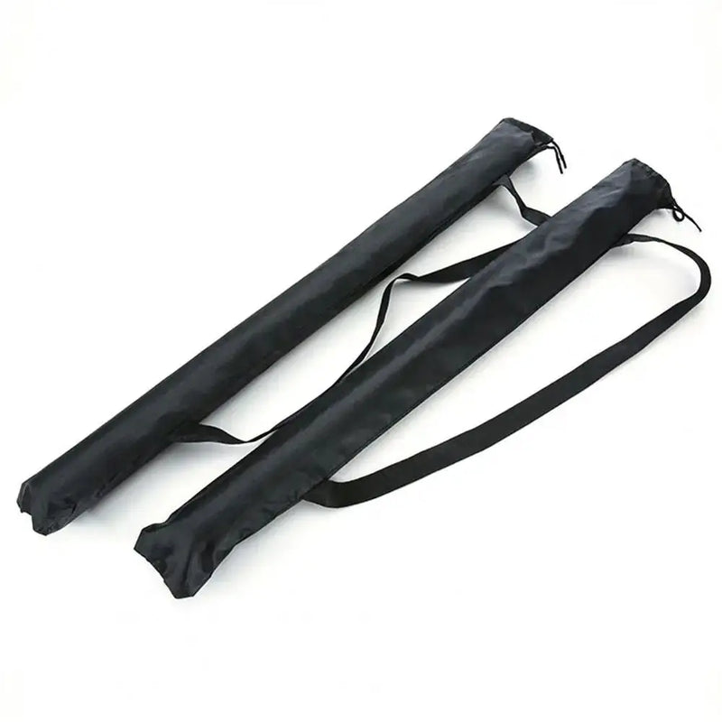 Foldable Black Storage Bag with Strap for Rods or Bats