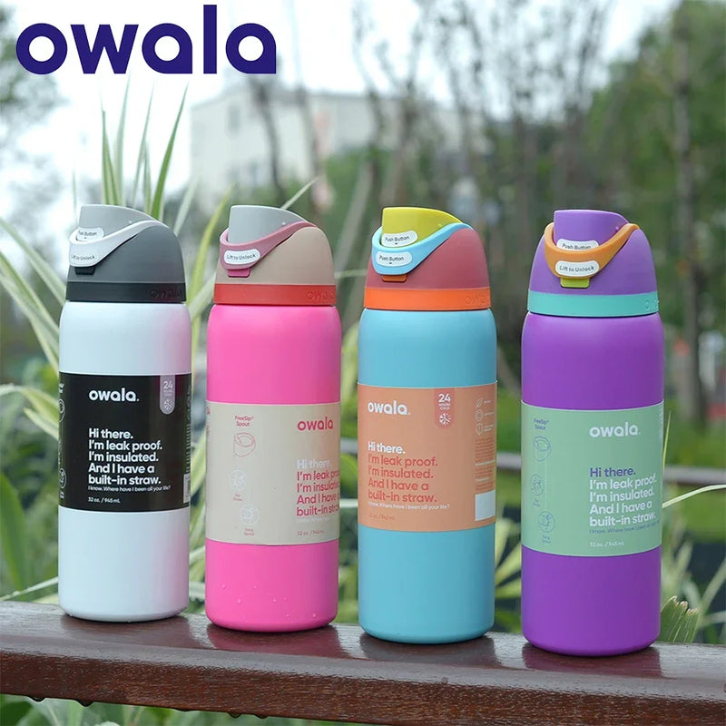 2024 Owala Insulated Stainless Steel Water Bottle with Straw