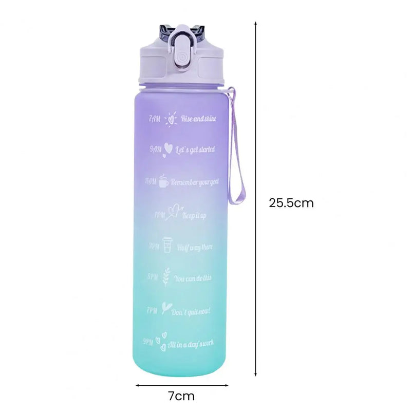 750ML Gradient Drinking Bottle - Leak-Proof, Travel Straw Jug