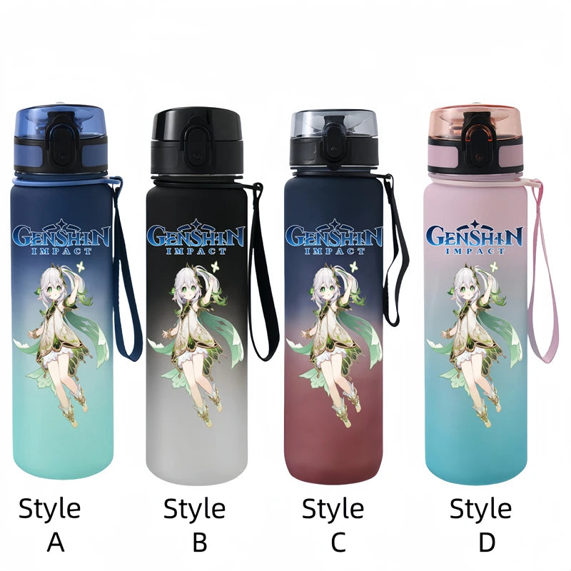 650ML Genshin Impact Sports Water Bottle – Portable & Anti-drip